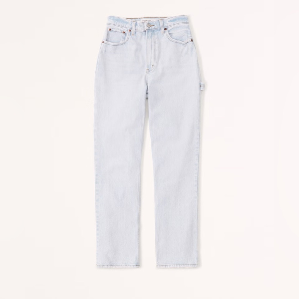 Abercrombie & Fitch Women Curve Love Ultra High Rise 90s Straight Carpenter Jean
